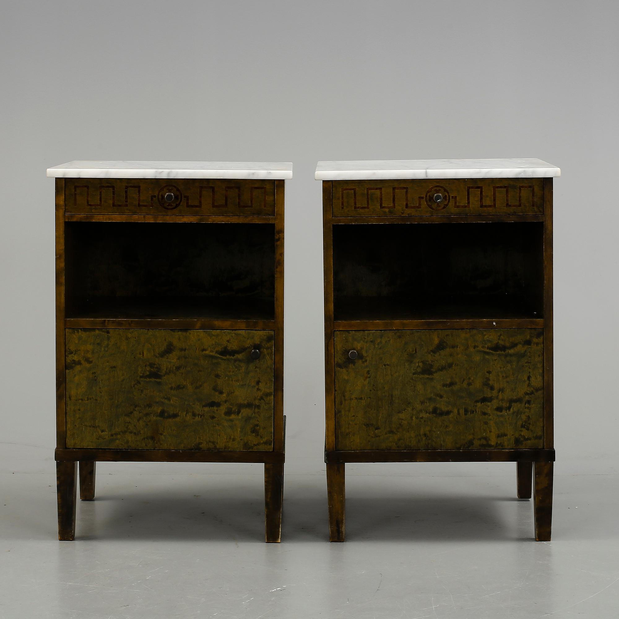 SÄNGBORD, ett par, Svenska Möbelfabrikerna, 1930/40-tal.