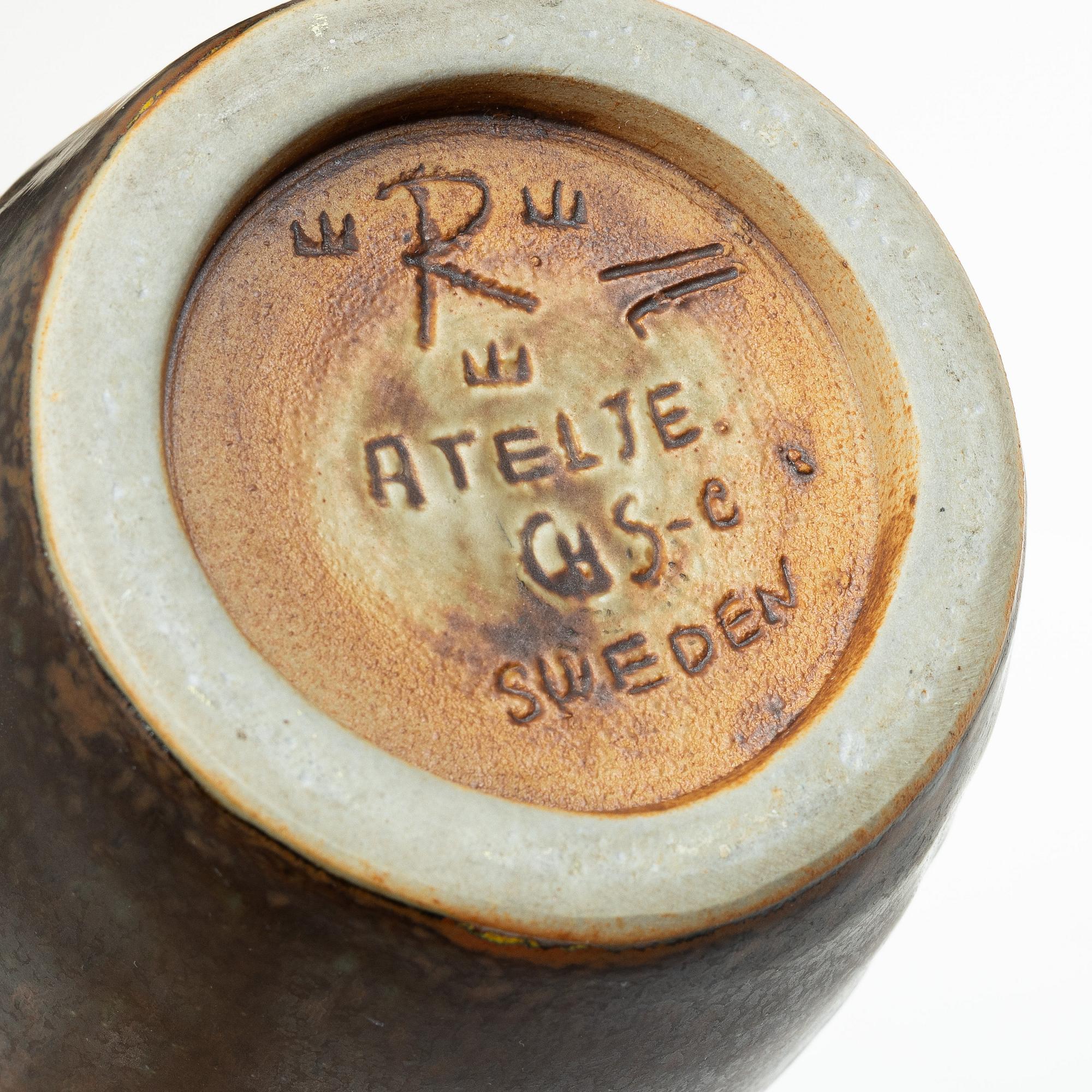 Carl-Harry Stålhane, A stoneware vase, Rörstrand, 1951–1973.