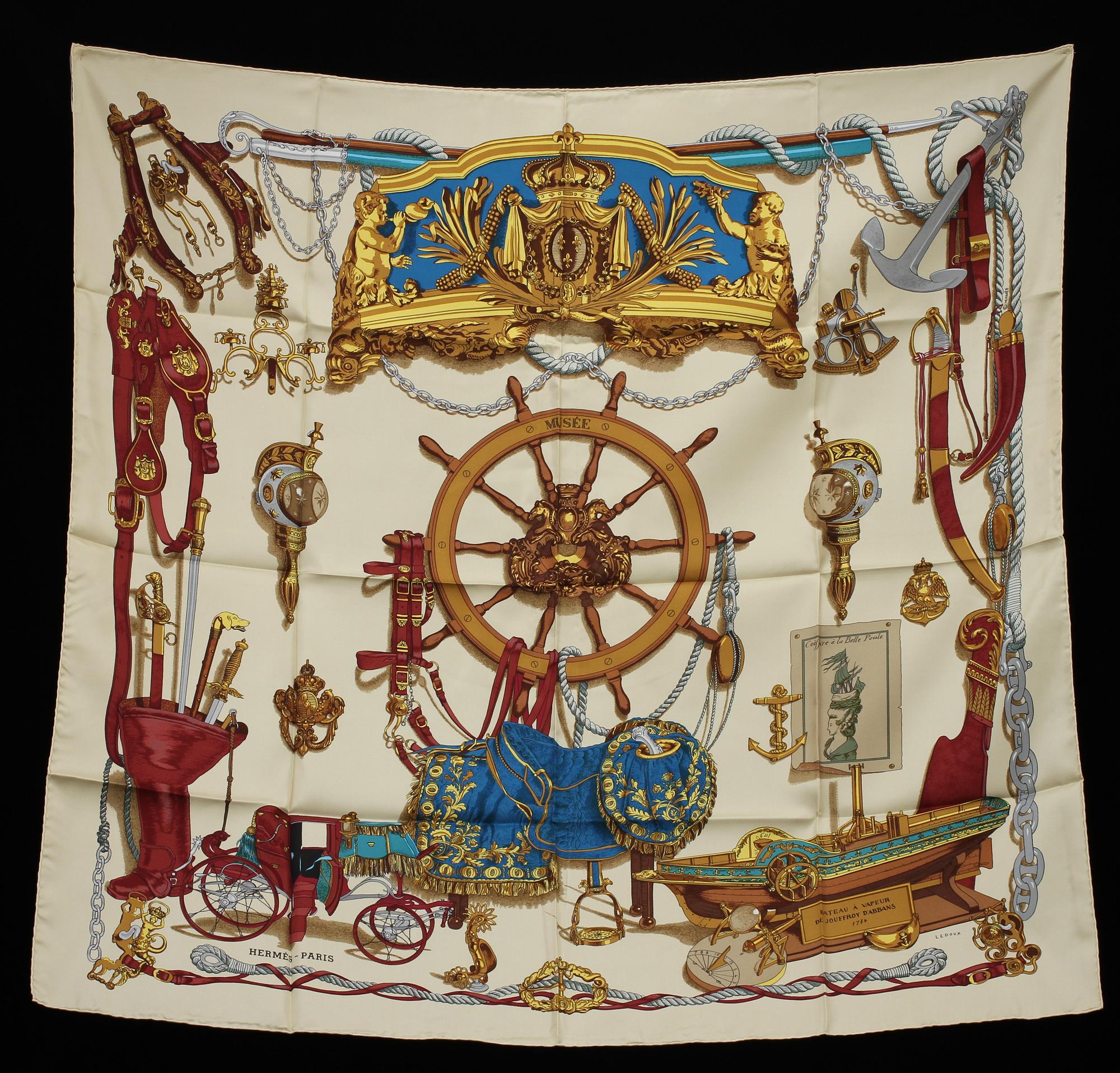 SCARF, siden, "Musee", Philippe Ledoux, Hermès, Paris, 1900-talets fjärde kvartal.