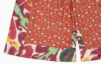 A woman’s Chapan, silk and cotton Ikat, Central Asia, 1880s.