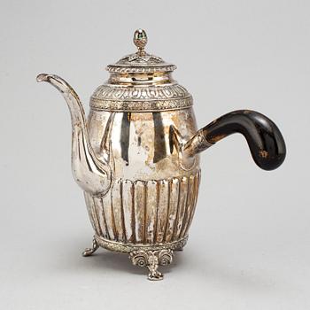 Johan Petter Grönvall, a silver coffee pot, Stockholm 1833.