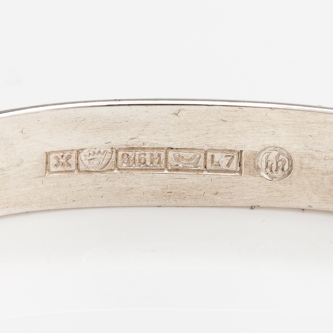 Armband, modell 1269, silver. Kalevala Koru, Helsingfors 1964.