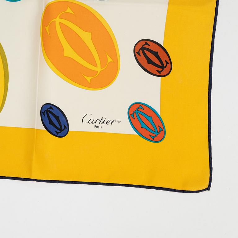 Cartier, a silk scarf.