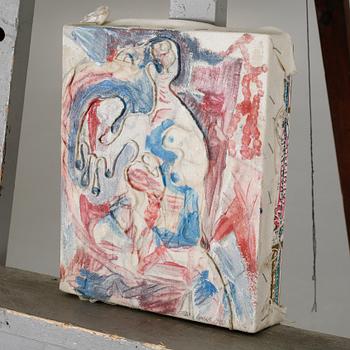 JEBAH BAUM, mixed media on cardboard, signed and dated 1990.