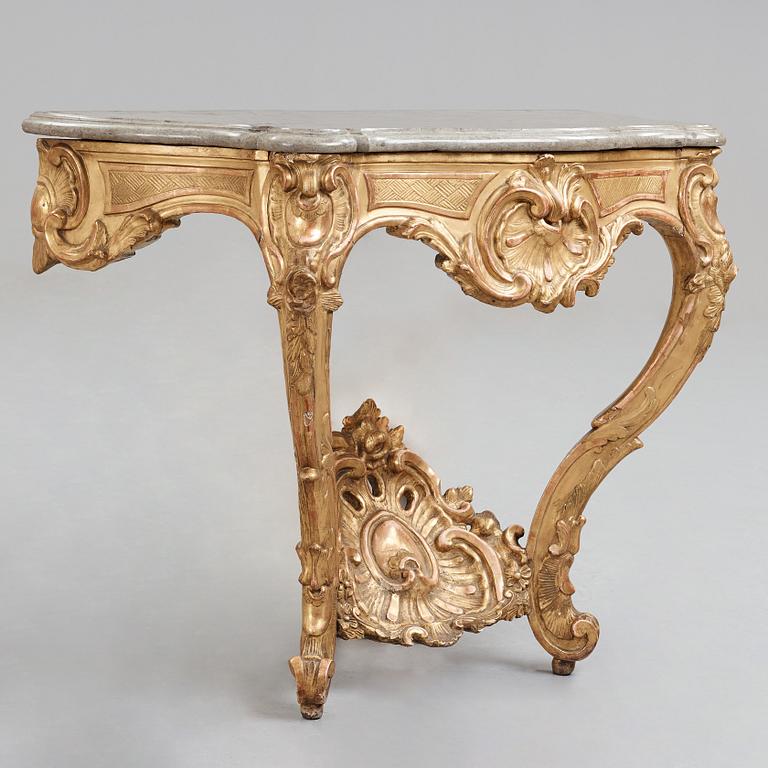 A Swedish Rococo 18th century console table.