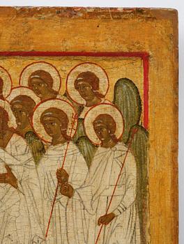 Ikon, "Alla heligas sabbat", Novgorodskolan ca 1500.