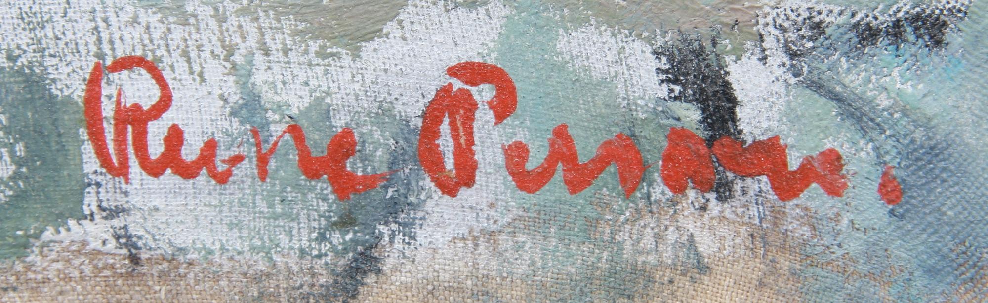 RUNE PERSON, olja på pannå. Sign.