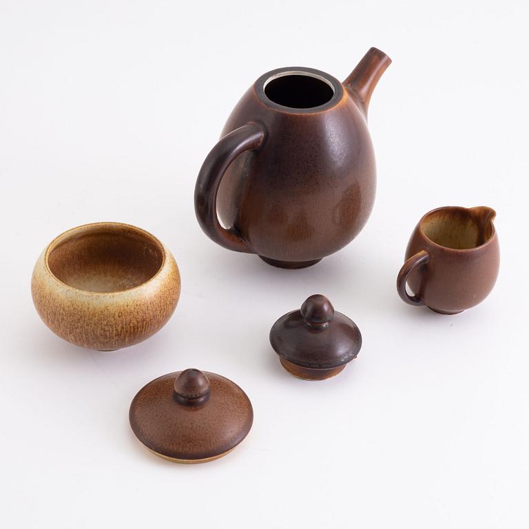 Berndt Friberg, a 3-piece stoneware tea service, Gustavsbergs studio, 1950.