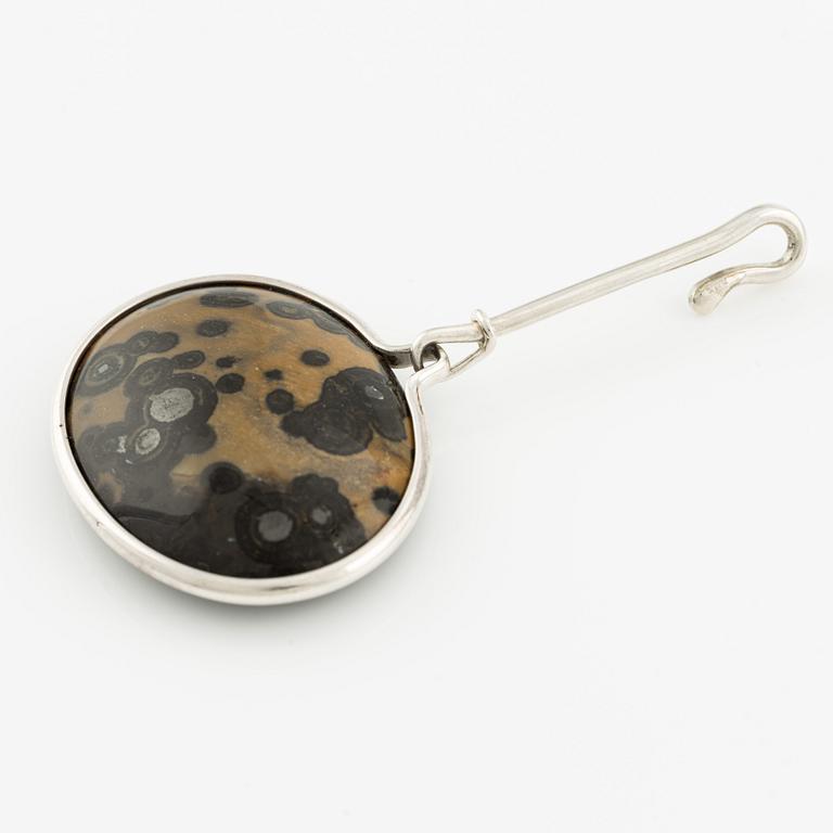 Vivianna Torun Bülow-Hübe, A sterling silver pendant with fossilised coral, Jakarta.