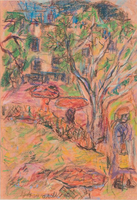 Rafael Wardi, färgkrita, signerad och daterad -70.