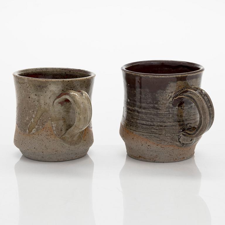 Kyllikki Salmenhaara, muggar, 2 st, stengods, signerade KS.