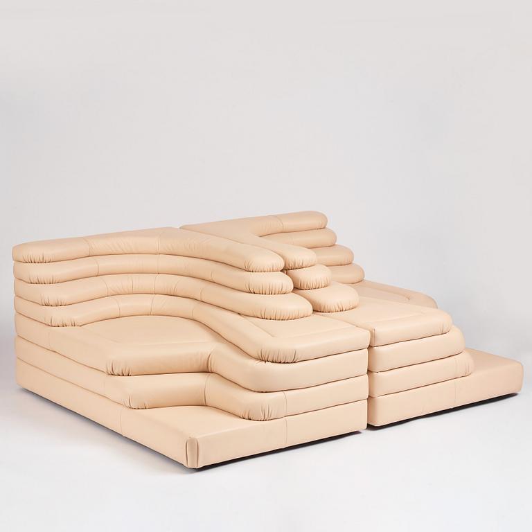 Ubald Klug, a two piece modular sofa, model "DS-1025, Terazza", De Sede, Switzerland, post 1973.
