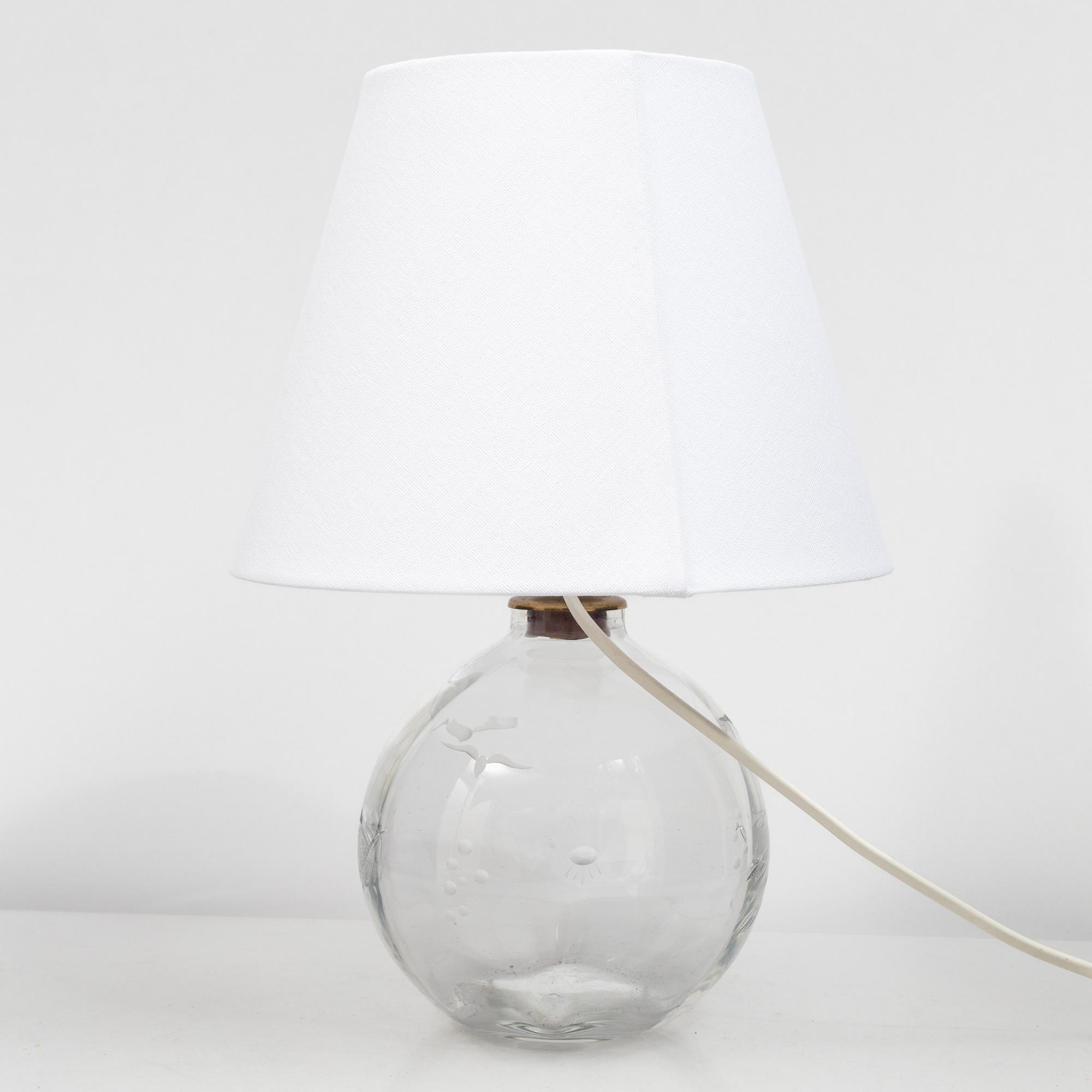 Orrefors, a table lamp, 1930's/40's.