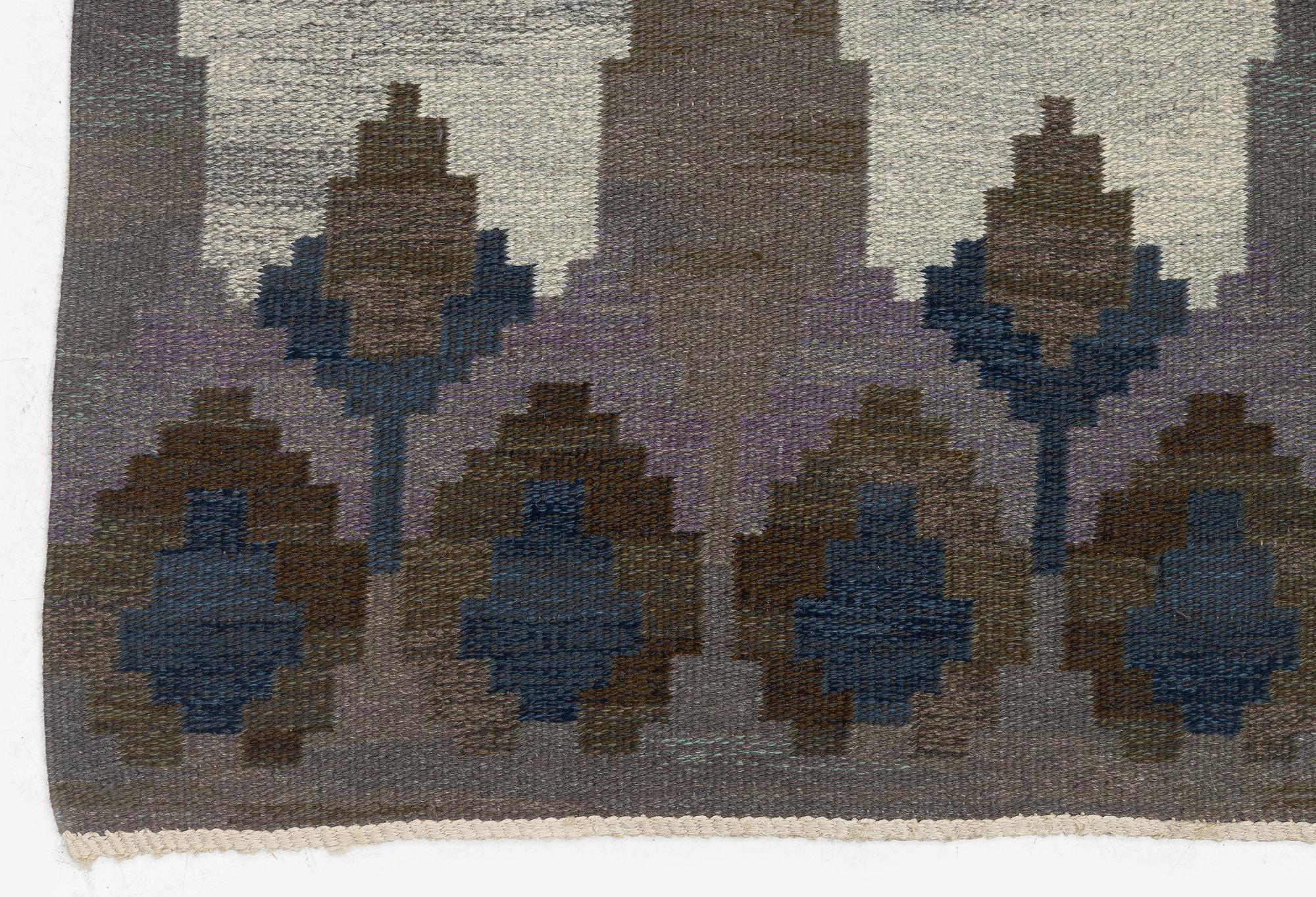Judith Johansson, a carpet, 'Norrviken', rölakan, c. 283 x 190 cm, signed JJ.