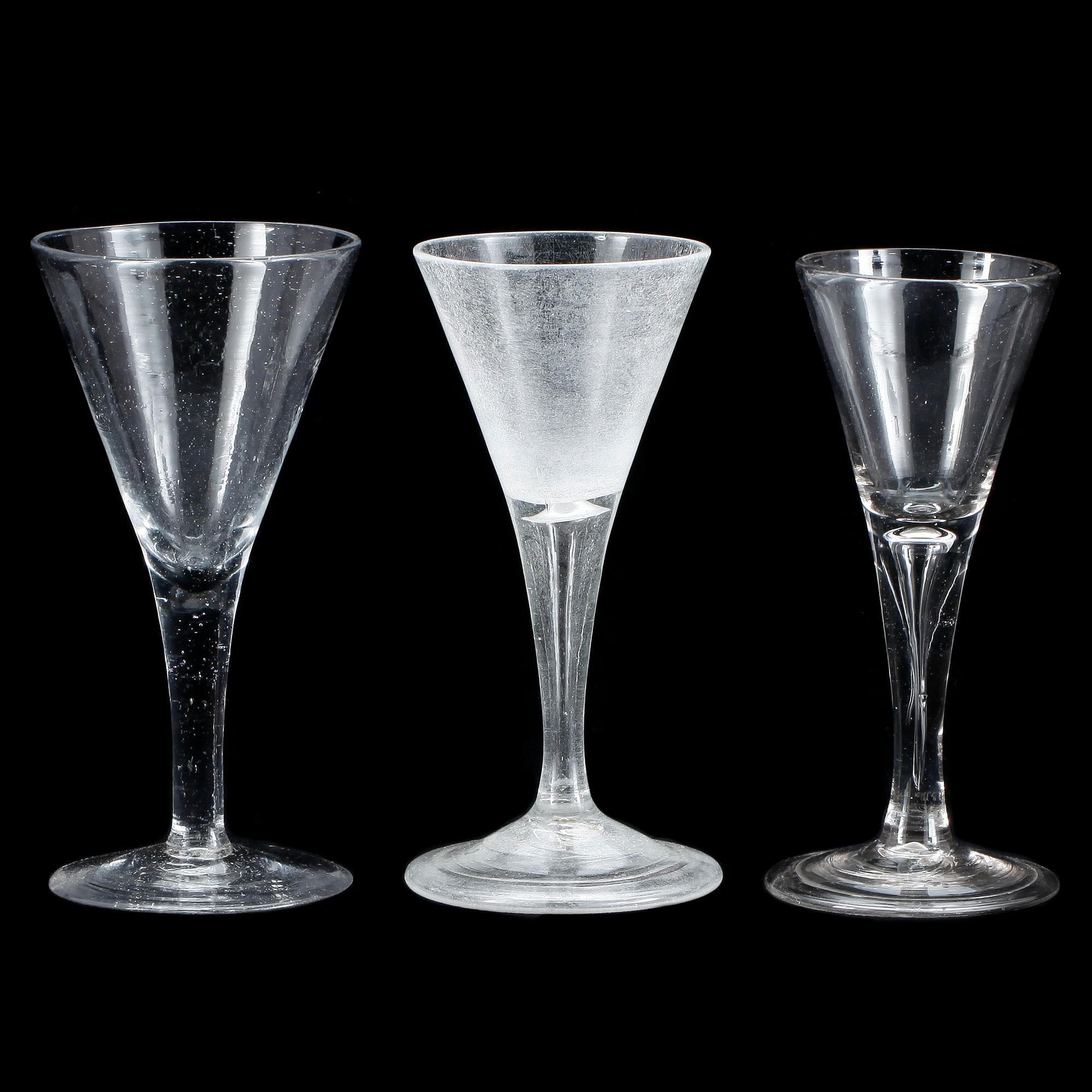 SPETSGLAS, 3 st, 1700-tal.