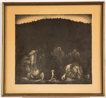 John Bauer, lithograph, unsigned.