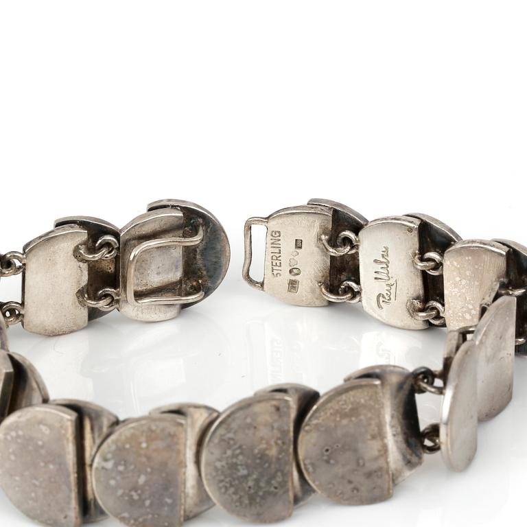 ARMBAND SAMT ARMRING, sterlingsilver, Rey Urban, Stockholm 1967 resp 1976. Tot ca 105 gram.
