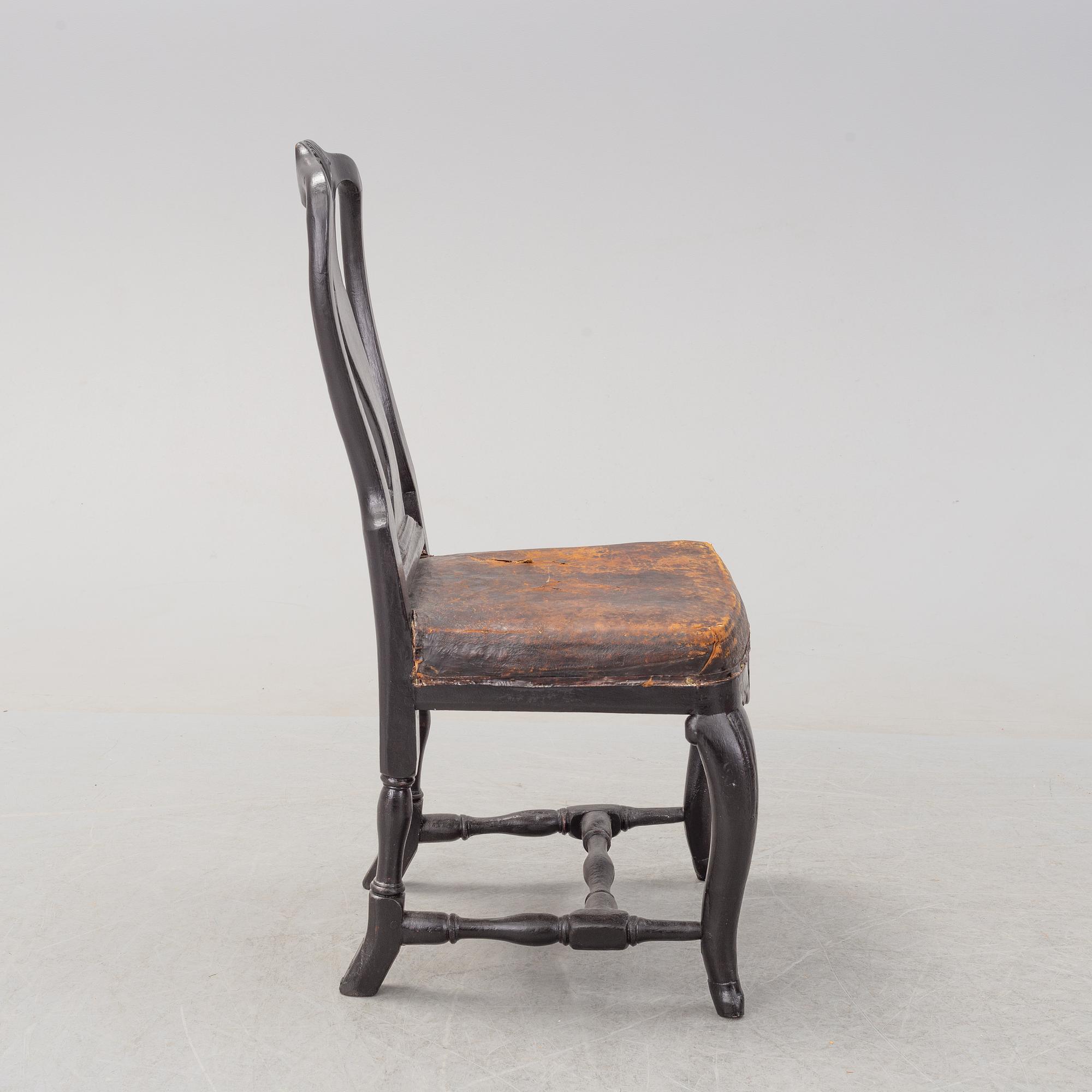 An 18th century rococo chair.
