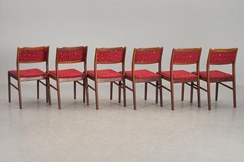 BORD samt STOLAR, 6 st, Sverige. 1960-tal.