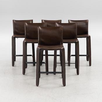 Mario Bellini, six '410 CAB' bar chairs, Cassina, Italy.