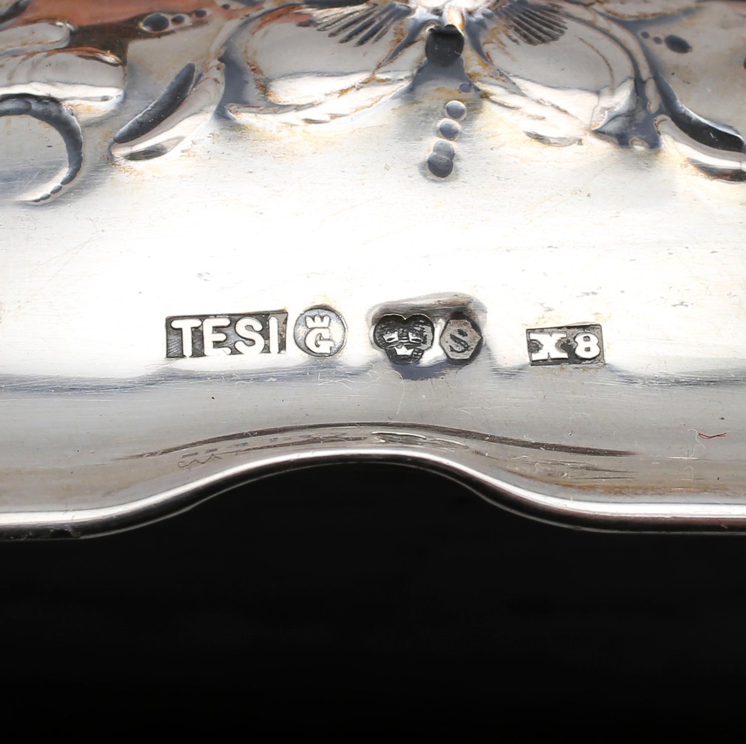 LJUSSTAKAR, 1 par, silver, Tesi, Göteborg 1948.