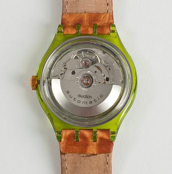 Swatch - Litho Box [Gran Via]. Automatic. Plastic/leather strap. 36mm. Limited, 400 ex,  not numbered. Fall/Winter 1994.