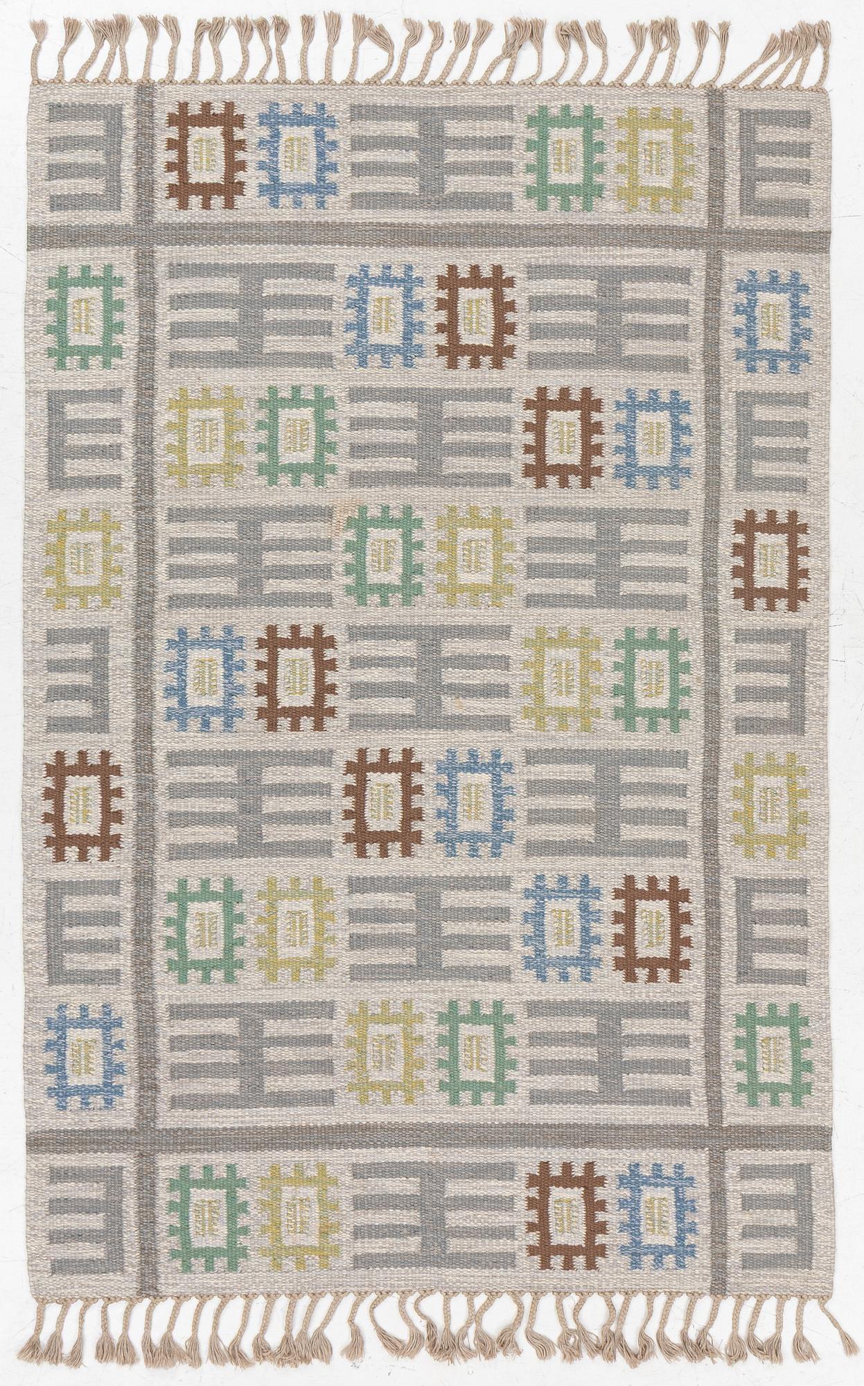 Rug, flat weave, approx. 200 x 135 cm.