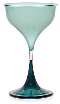 737. A Nils Landberg  glass goblet by Orrefors.