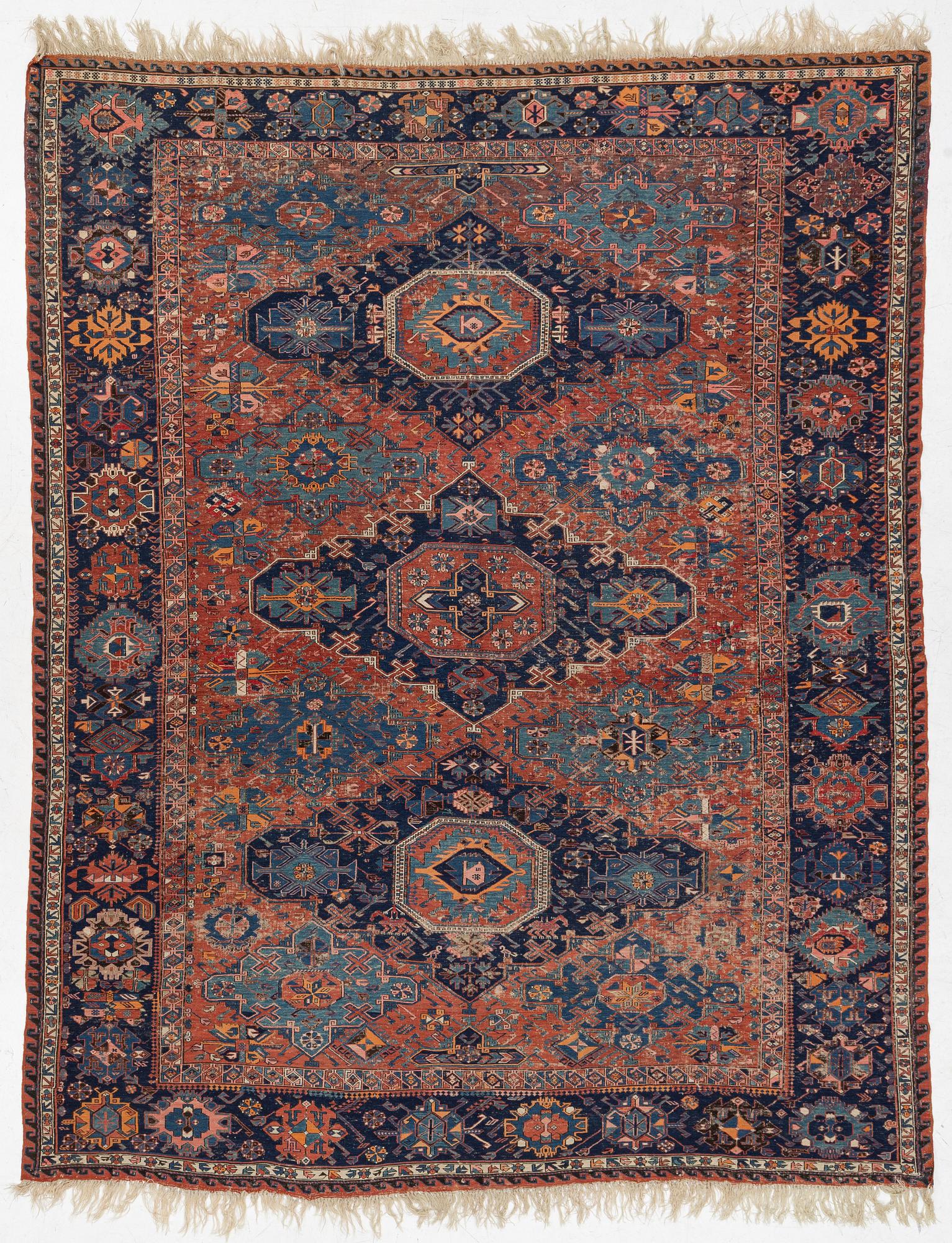 An antique Soumak carpet, East cucasus, c. 340 x 268 cm.