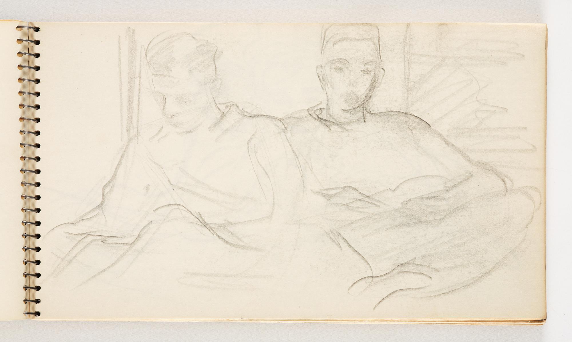 Lotte Laserstein, 4 skissböcker med blyertsteckningar.