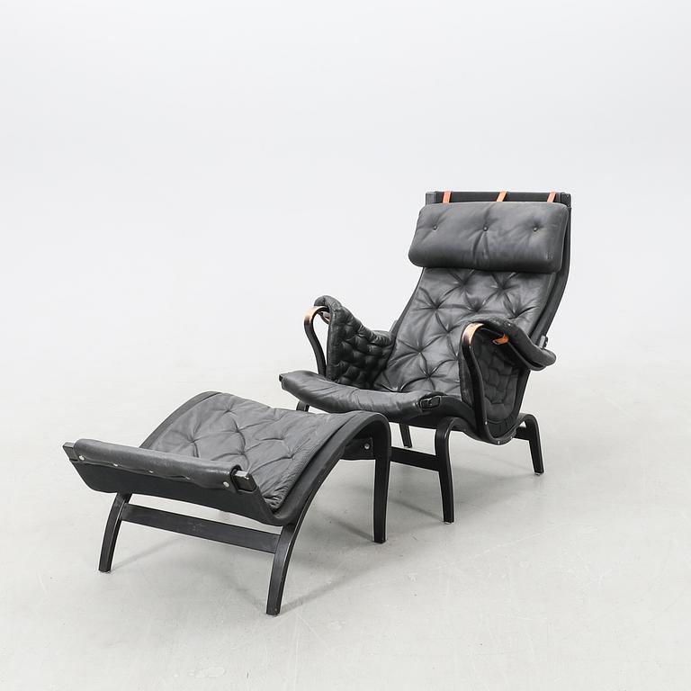 Bruno Mathsson, "Pernilla", armchair with footstool, 100-year Anniversary 2007.