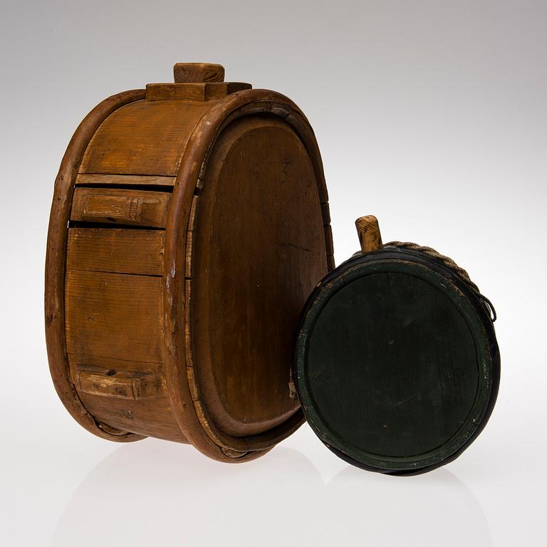 KAGGAR, 2 st, 1800-tal samt BANDGRIND, daterad 1849.