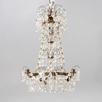 A Gustavian style chandelier, Sweden, first half of the 20th century.