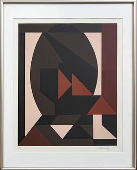 Victor Vasarely, färgserigrafi, signerad numrerad 43/100.