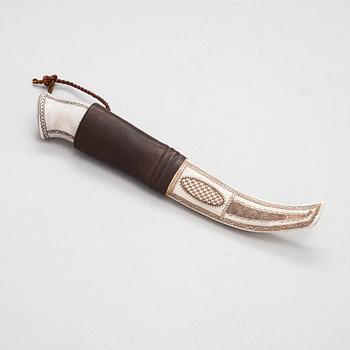 A sami knife / sami handicraft / duodji knife signed Ola Landin, blade by Conny Persson, second half of 20th century.