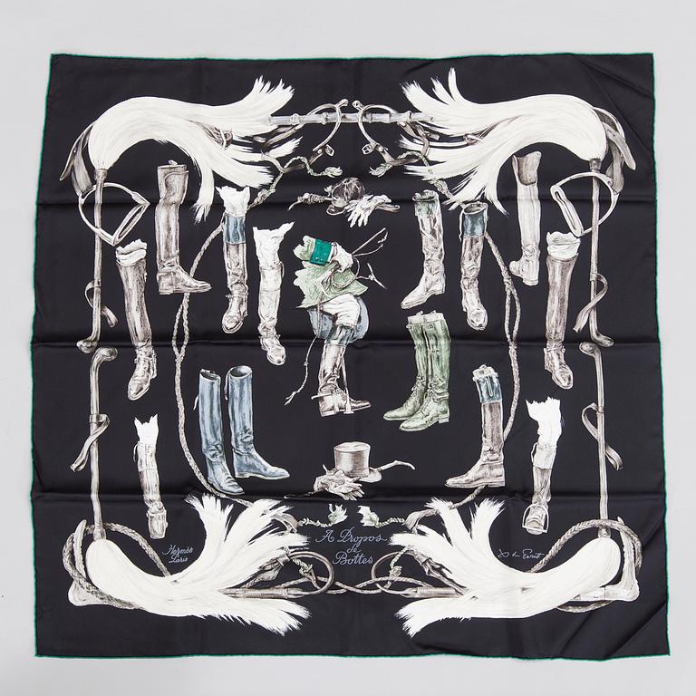 SCARF, siden, "A Propos de Bottes", design Xavier De Poret, Hermès, Paris.