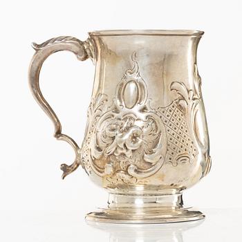John King, mugg, silver, London, England 1774.