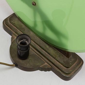 A 1930s art déco table light.
