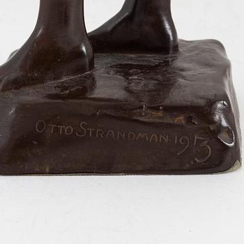 Otto Strandman, skulptur. Signerad. daterad 1913. Gjutarstämpel. Brons. Höjd 35 cm.