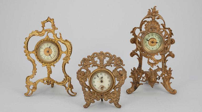 BORDSKLOCKOR, 3 st, 1900-talets början.