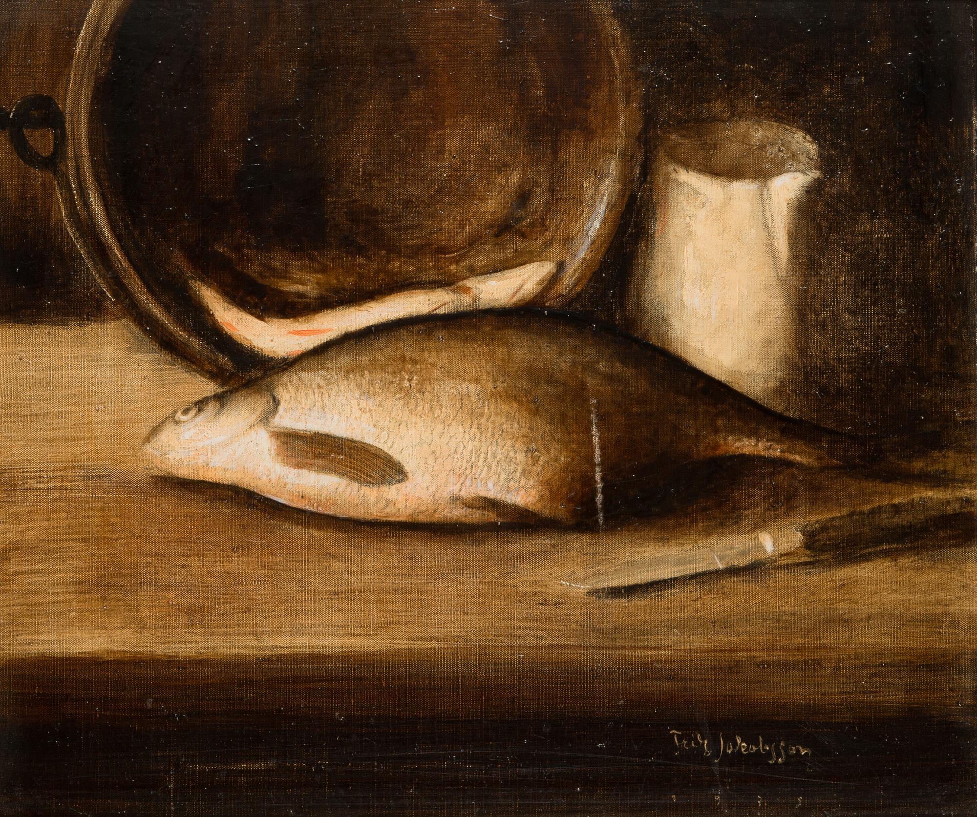 Fritz Jakobsson, olja på duk, signerad.