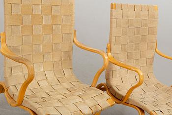 BRUNO MATHSSON, A pair of "Eva" armchairs for Dux and Karl Andersson.