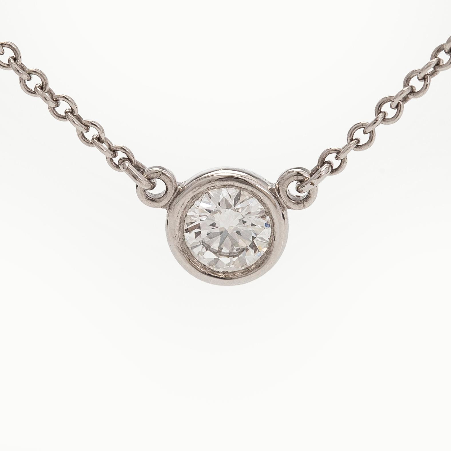 Tiffany & Co, Elsa Peretti, kaulakoru, "Diamonds by the Yard", platinaa ja briljanttihiottu timantti.