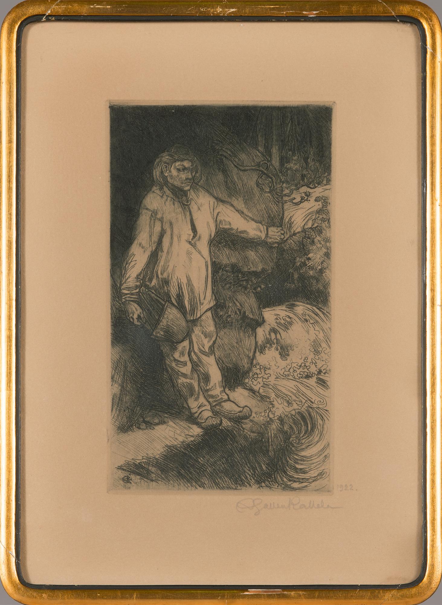 Akseli Gallen-Kallela, "Koskenkuulija".