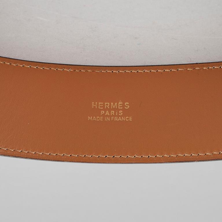 HERMÈS, Collier de Chien belt buckle & leather strap.
