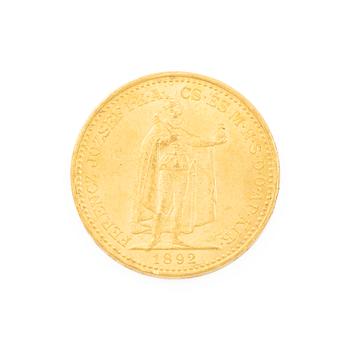 Gold coin, Hungary, 20 Korona, 1892.