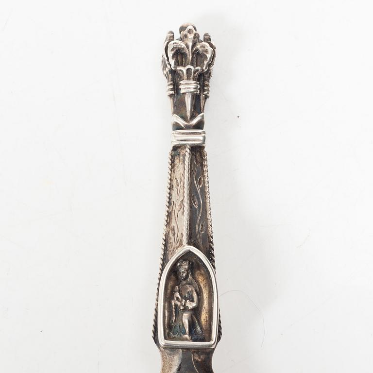 A Norwegian silver spoon, mark of Marius Hammer, Bergen, 1888.