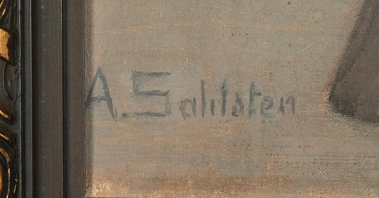 Anna Sahlsten, oil on board, signed.
