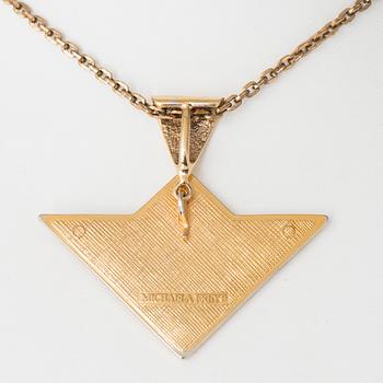A NECKLACE and A PAIR OF EARRINGS, costume jewelry, Michaela Frey.