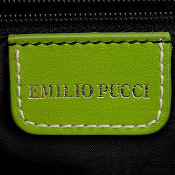 EMILIO PUCCI, a printed silk and leather handbag.